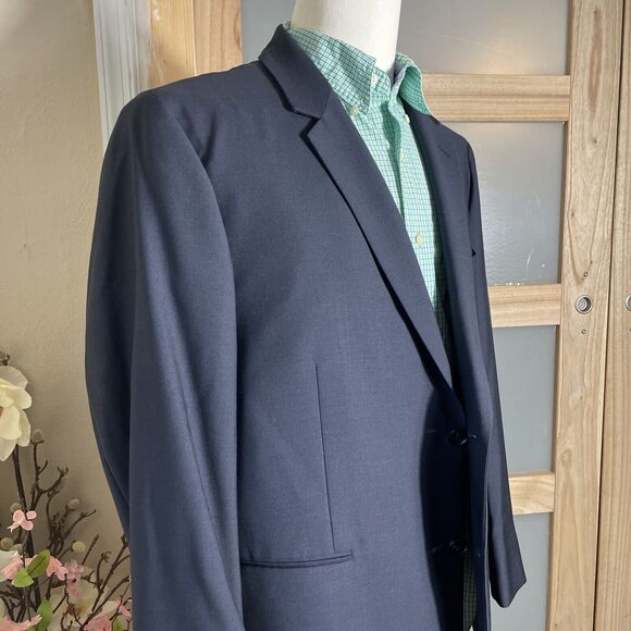 THE BLK TUX 46XS Tollegno 1900 Suit Jacket Men's Blazer Blue 100% Merino Wool - Picture 4 of 13